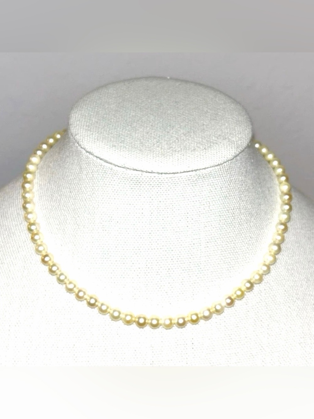 Classic Pearl Strand Necklace in Cream